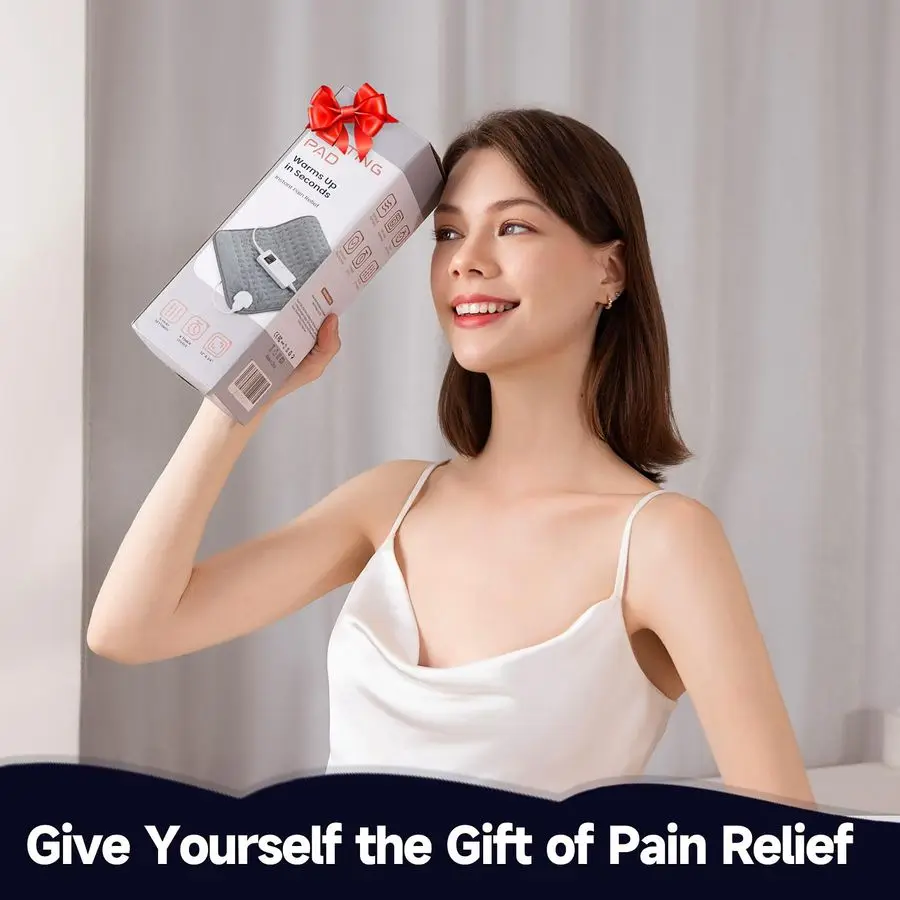 

Pad for Back & Period Cramps, Electric Heating Pads Christmas Birthday Gifts for Women, Men, Mom, Dad, 33 x 17, Gray