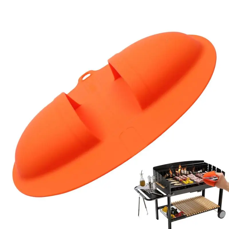 Manoplas para horno, manoplas portátiles resistentes al calor para parrilla, guantes de silicona para horno, guantes reutilizables para asar, guantes de cocina para olla caliente