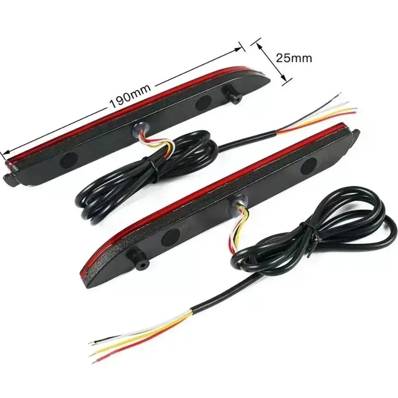 

For RAV4 Sienna Venza Reiz Innova EZ 2006-2012 2013 2014 1 Pair Car LED Rear Bumper Reflector Brake Light Brake