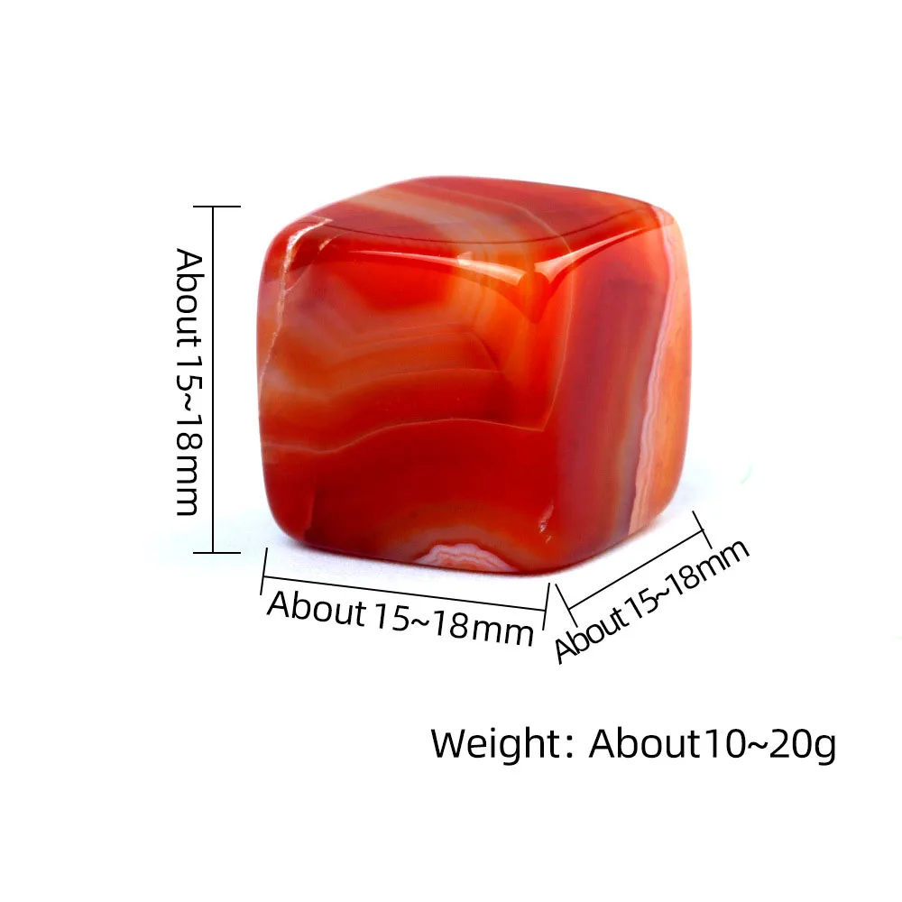 16mm Natural Stone Non-porous Square Colorful Crystal Stone Square Irregular Raw Stone Polished Square Small Ornaments Accessory
