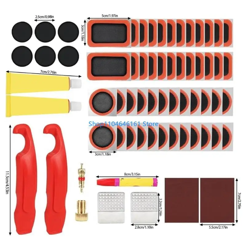 Bicycles Tire Puncture Repair Kits Rubber Tire Patches Cycling Repair Tool
