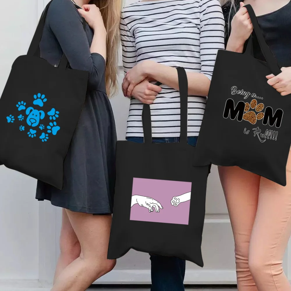 Y2k Shopping Bags Harajuku Fashion Canvas Tote Bag Women Reusable Shopper Bags All-match Cute HandBags Cartoon Shopper Bags Men