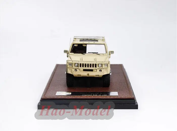 GLM 1:43 per Hummer H2 SUT resina pressofuso modello di auto Display giocattoli di simulazione ragazzi regali di compleanno Hobby Display ornamenti giallo