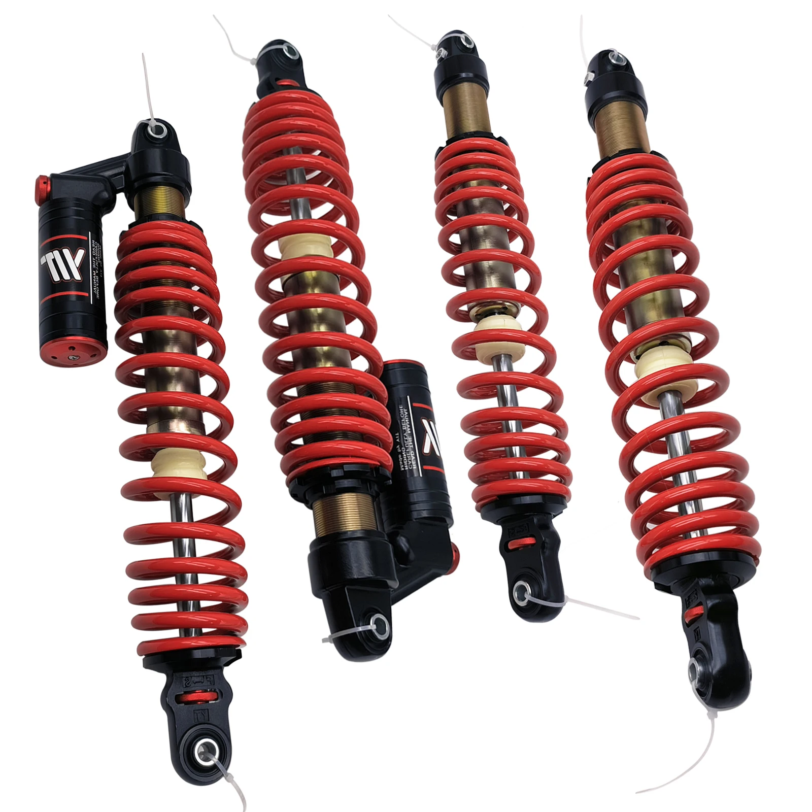 4PCS Front Rear Shock Absorber Assembly （Red or white） For Liangzi Odes 1000 ATV QUAD GO KART Parts No.17001010120  17001020140