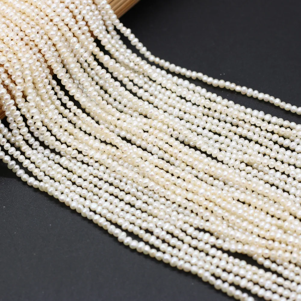Natural Freshwater Pearl White Potato Shape Loose Sapcer Beads for Jewelry Making Supplies DIY Necklace Bracelet Accessories