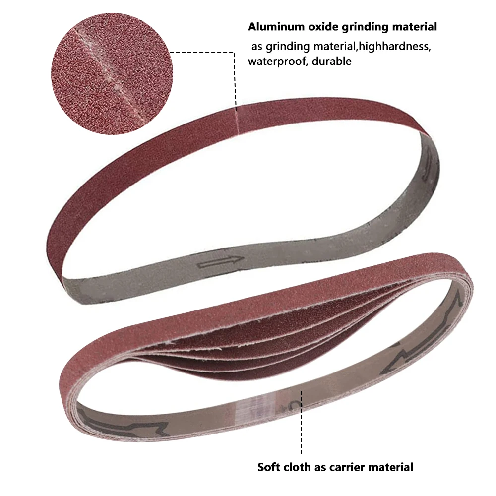 Picture 4: 10 Pcs/Set 355*10mm Oxide Sanding Belts 80/120 Grit Abrasive Sanding Belts Grinding Polishing Tools For Wood Soft Metal Polishin