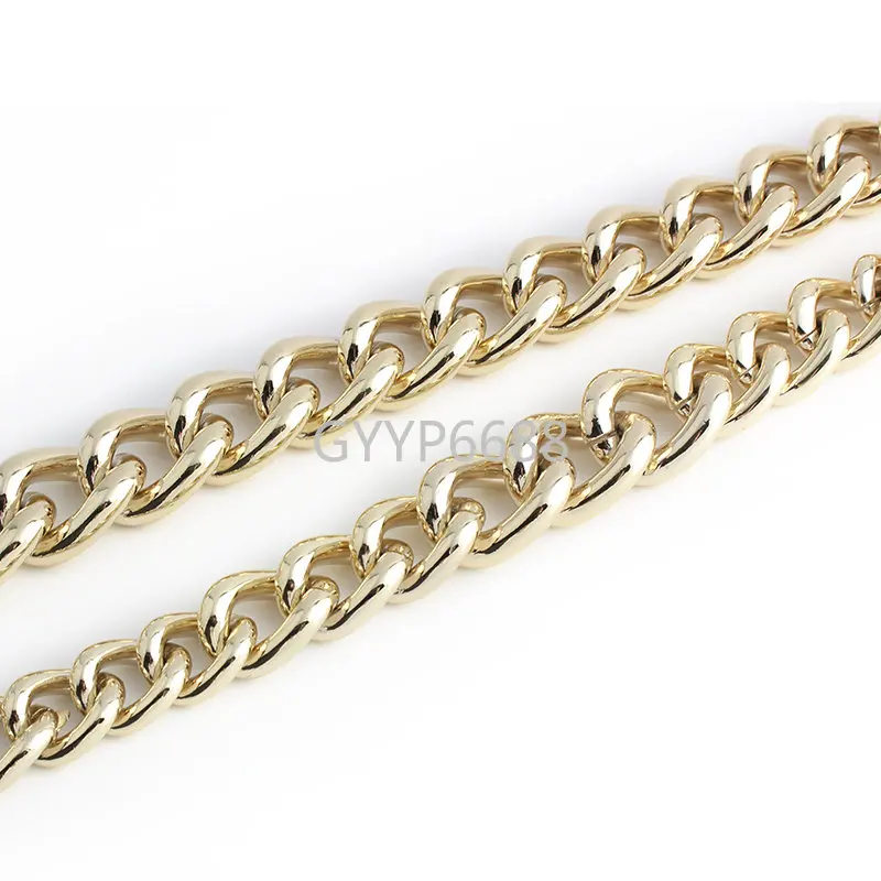 30MM Light Gold Thick Aluminum Metal Chains For Women Strap Bags Handbags Purse Shoulder Replace Crossbody Handles Accessories