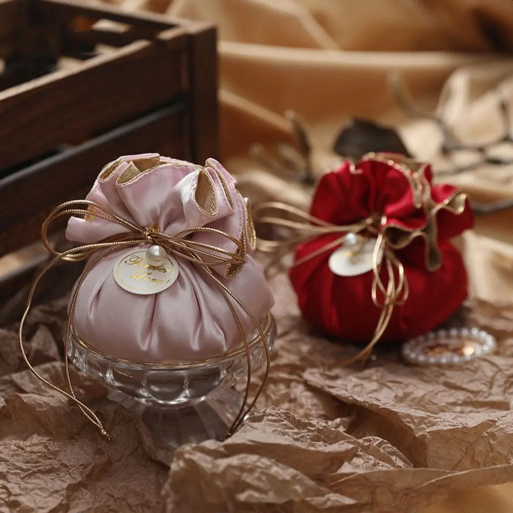 4Pcs Portable Candy Packaging Bags Chinese Style Light Luxury Drawstring Bag Fashion Cloth Velvet Storage Bag Festival