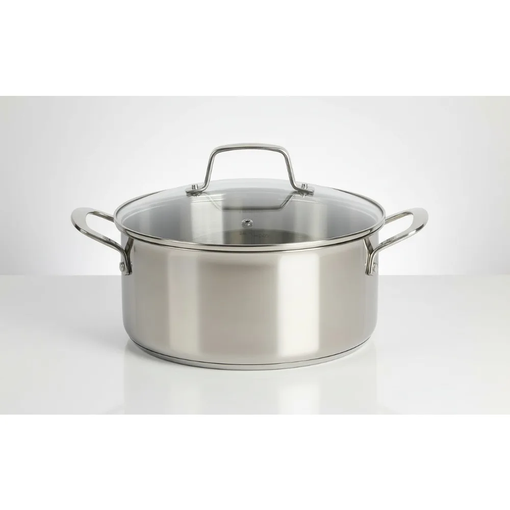 

Premium 5-Quart Dutch Oven for Home Cooks - Enameled Cast Iron Pot with Lid, Perfect for Soups, Stews & Baking
