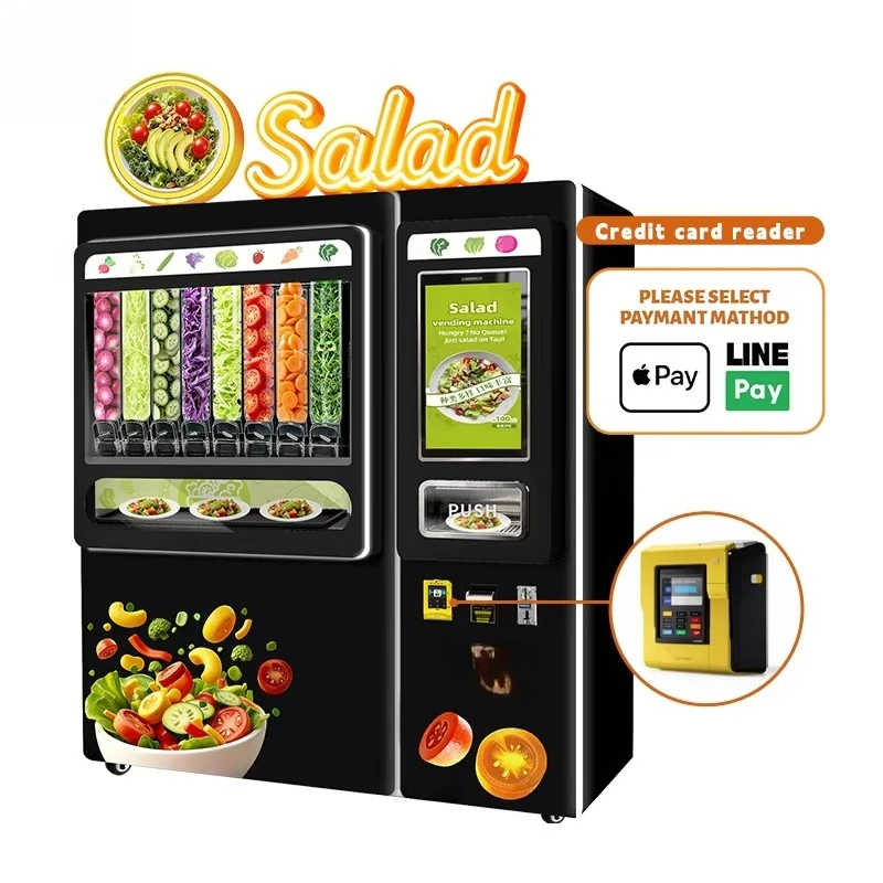 Secure Customized Intelligent Gym Fresh Salad Vending Machine with Unique Features Customized