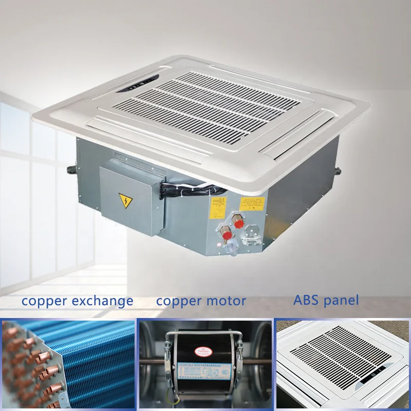 Anpassbare geräuscharme DC-Deckenventilator-Spuleneinheiten mit kühlender Heizung für HVAC-Bedürfnisse