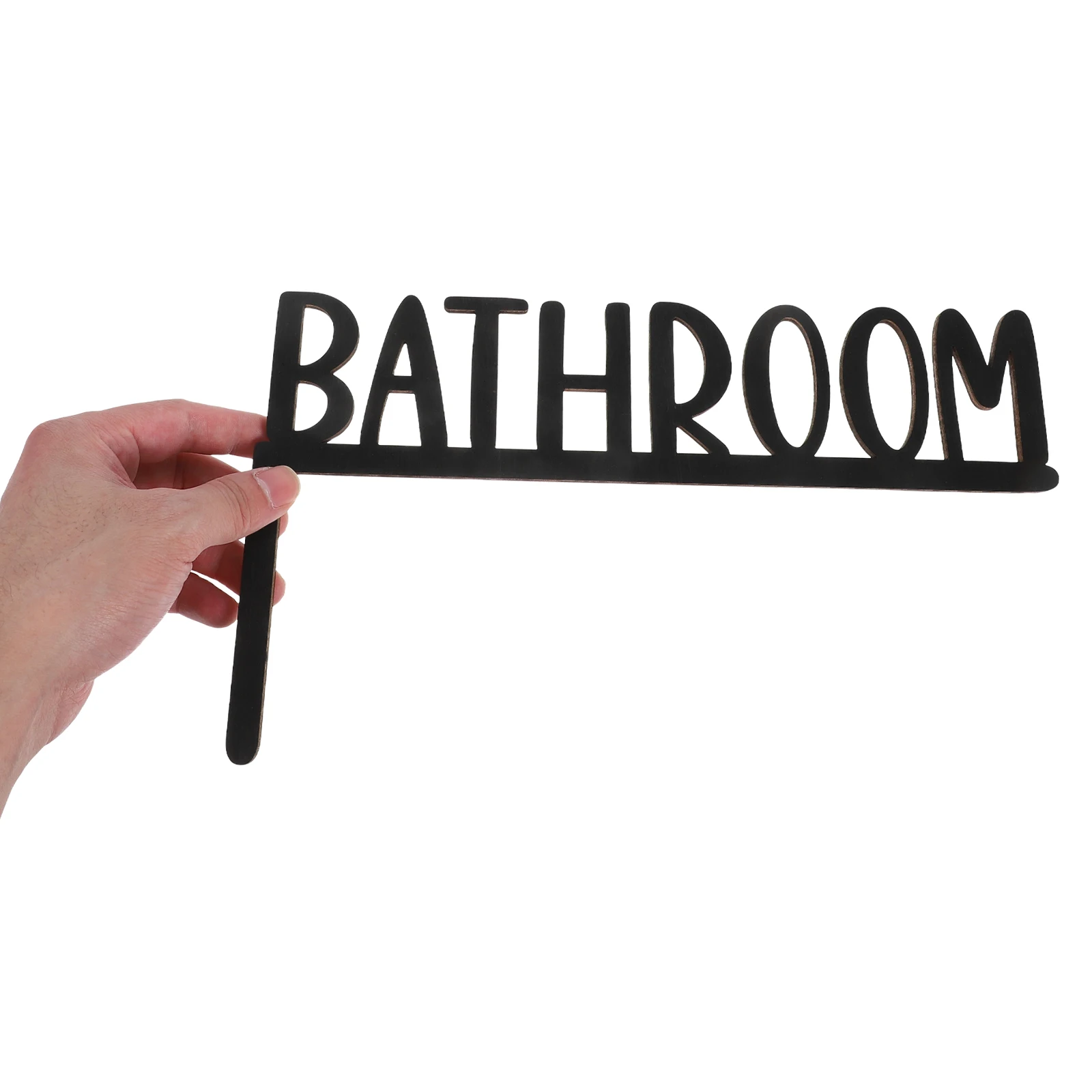 

Bathroom Decorations Rustic Home Sign Wall Funny Toilet Door Topper Right Angle Ornaments Wood Craft Letter Durable Material