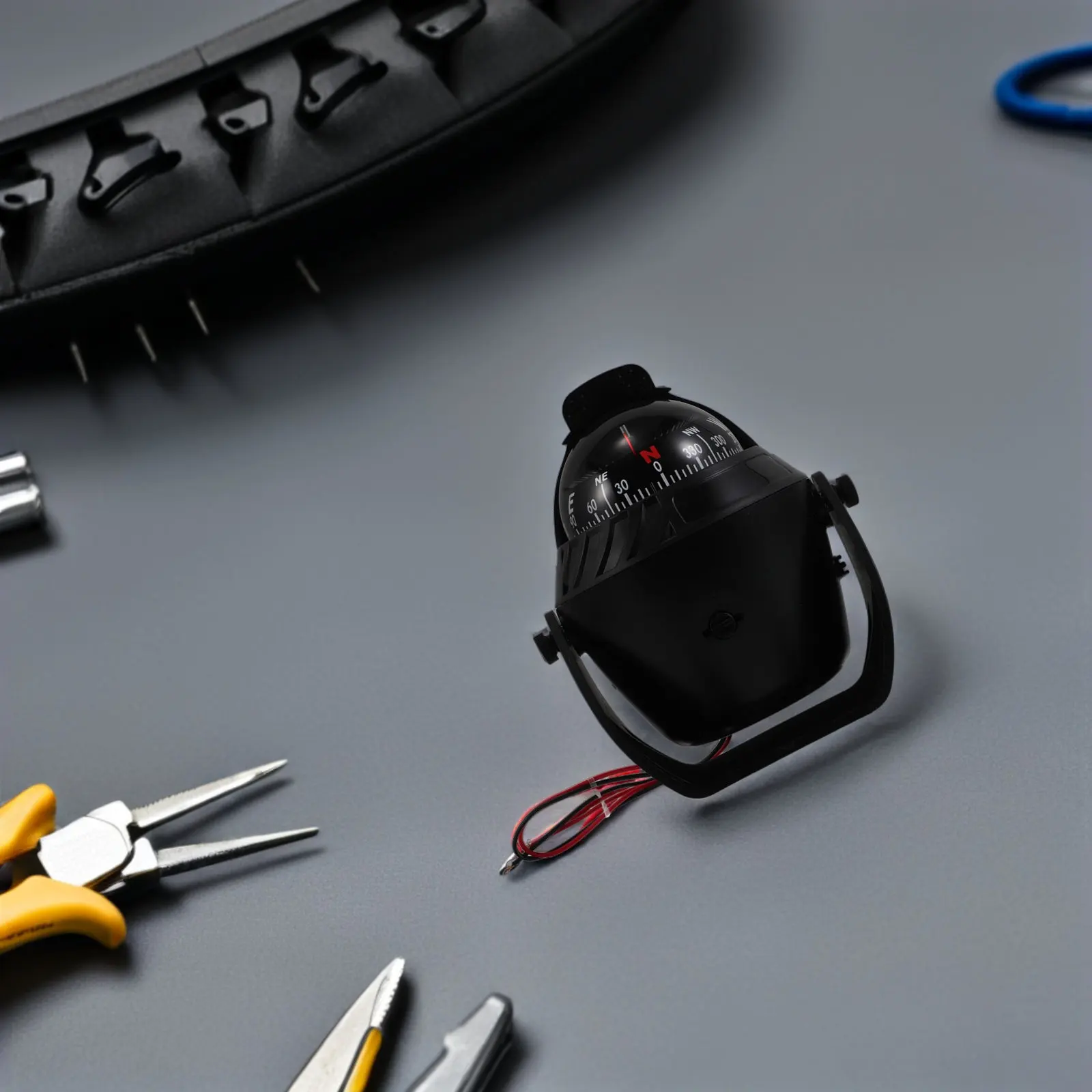 Dashboard Compass Car Boat Ball Waterproof Shockproof LED Light Night Navigation for Vehicles Outdoor Adventure
