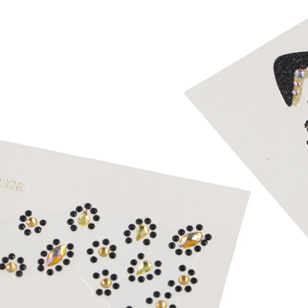 Acrylic Diamond Cat Face Tattoo Temporary Waterproof Fake Cat Face Stickers Professional Long Lasting Tattoo Stickers Men