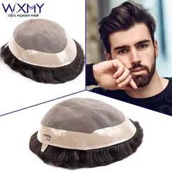 Mono Toupee Capillary Male Hair Prosthesis Durable 6