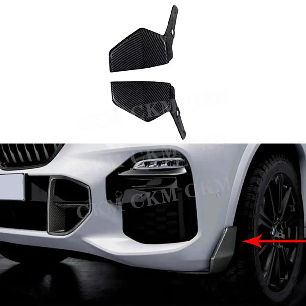 

Carbon Fiber Front Bumper Splitters Spoiler Side Aprons for BMW X5 G05 M Sport 2019+ ABS Cupwings Flaps Winglets Accessories