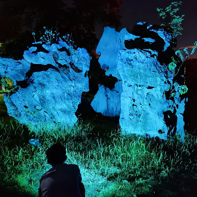 Garden Light Water Ripple Projection Led Bridge Aisle Lamp Exterior Decoration Lighting for Square Community Stone Pier Backdrop