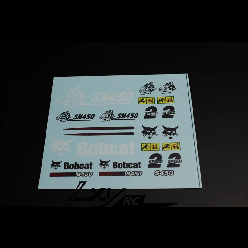 Decal For 1:14 Scale Bobcat RC Remote Control Toy Model For SM450 SM770 Decals Water Sticker Radio Control Toy Stickers