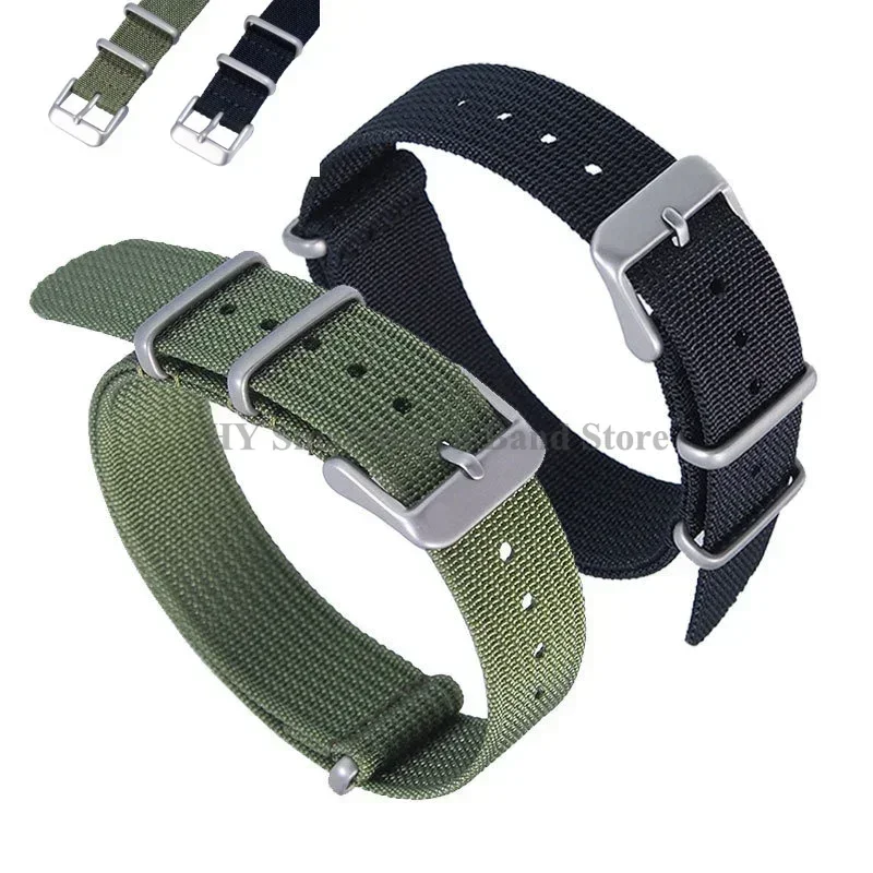 Military Strap Nylon Universal 18mm 20mm 22mm Watch Straps Striped Replacement Watch Accessories Nylon Watch Straps Braid