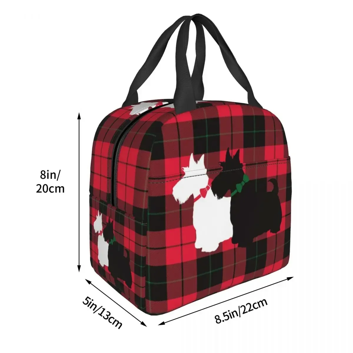 Sacos de Almoço Térmico para Homens e Mulheres, Scottish Terrier Tote, Sacos De Armazenamento De Alimentos, Impermeável, Vintage, Scottie Dog, Piquenique, Viagem