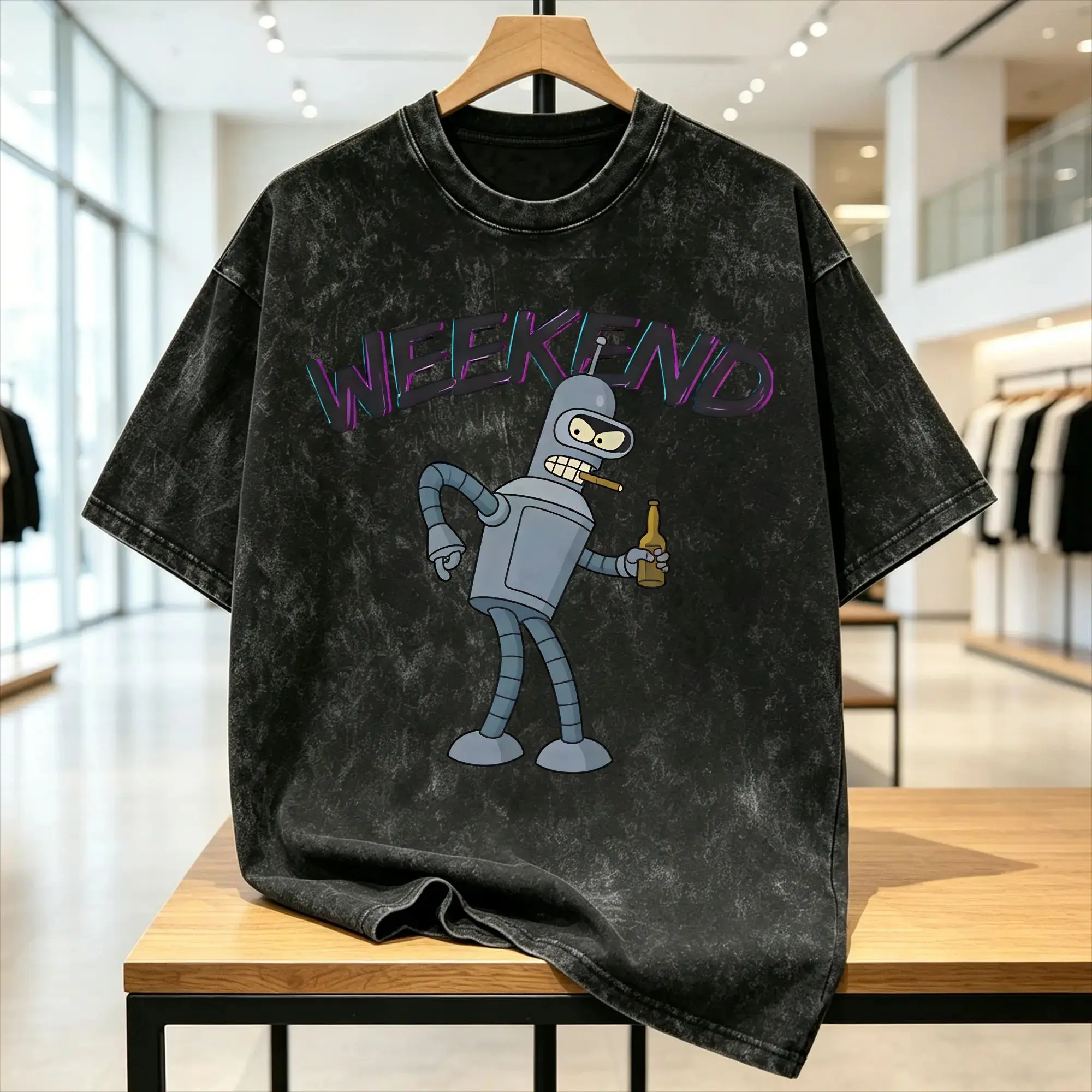 Men Women's T-Shirt Futuramas Cartoon Comic Washed T-Shirts Harajuku  Beach Tee Shirt Awesome Loose Casual Tops Plus Size 2XL