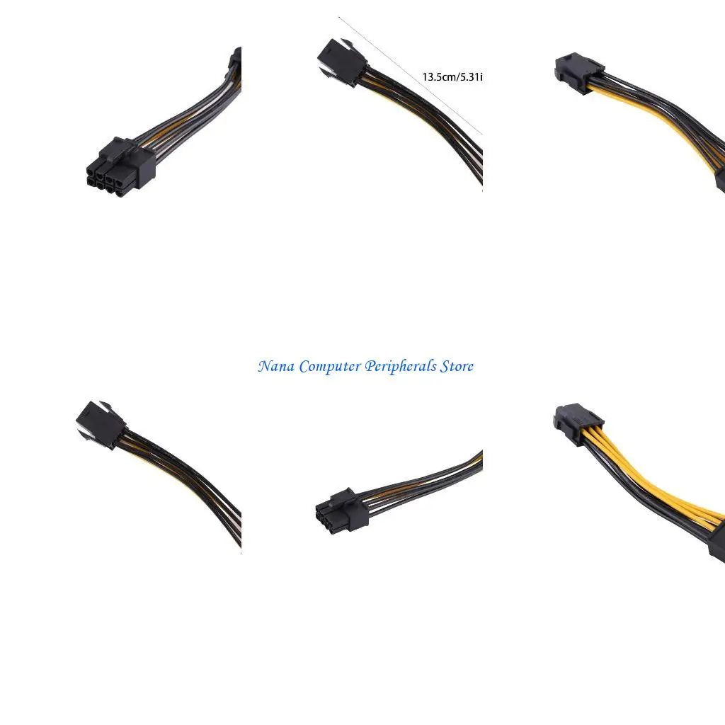 

F68C CPU PCIe 6Pin Female to 8Pin Male Converter PCIExpress Graphics Card Cable