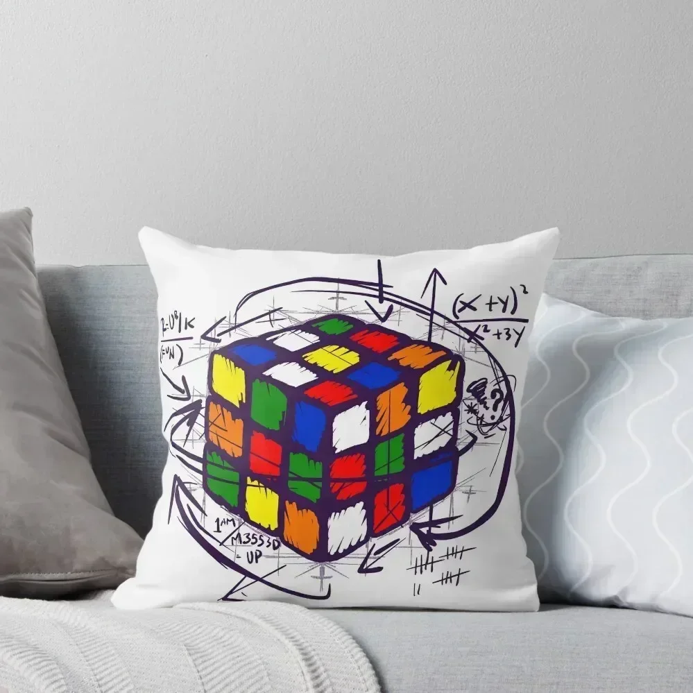 

Cubiks Math On Light Throw Pillow Embroidered Cushion Cover Decorative pillow case pillow