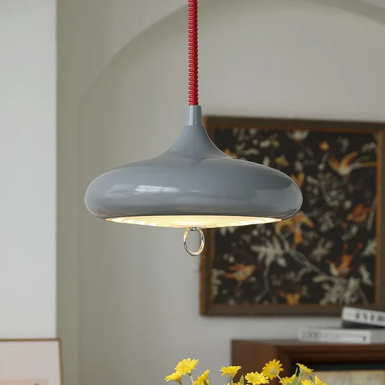 

Vintage Industrial Home Decor Lamps Bauhaus Pendant Light Cream White Adjustable Dining Table Chandeliers for Bedroom Cafe Study