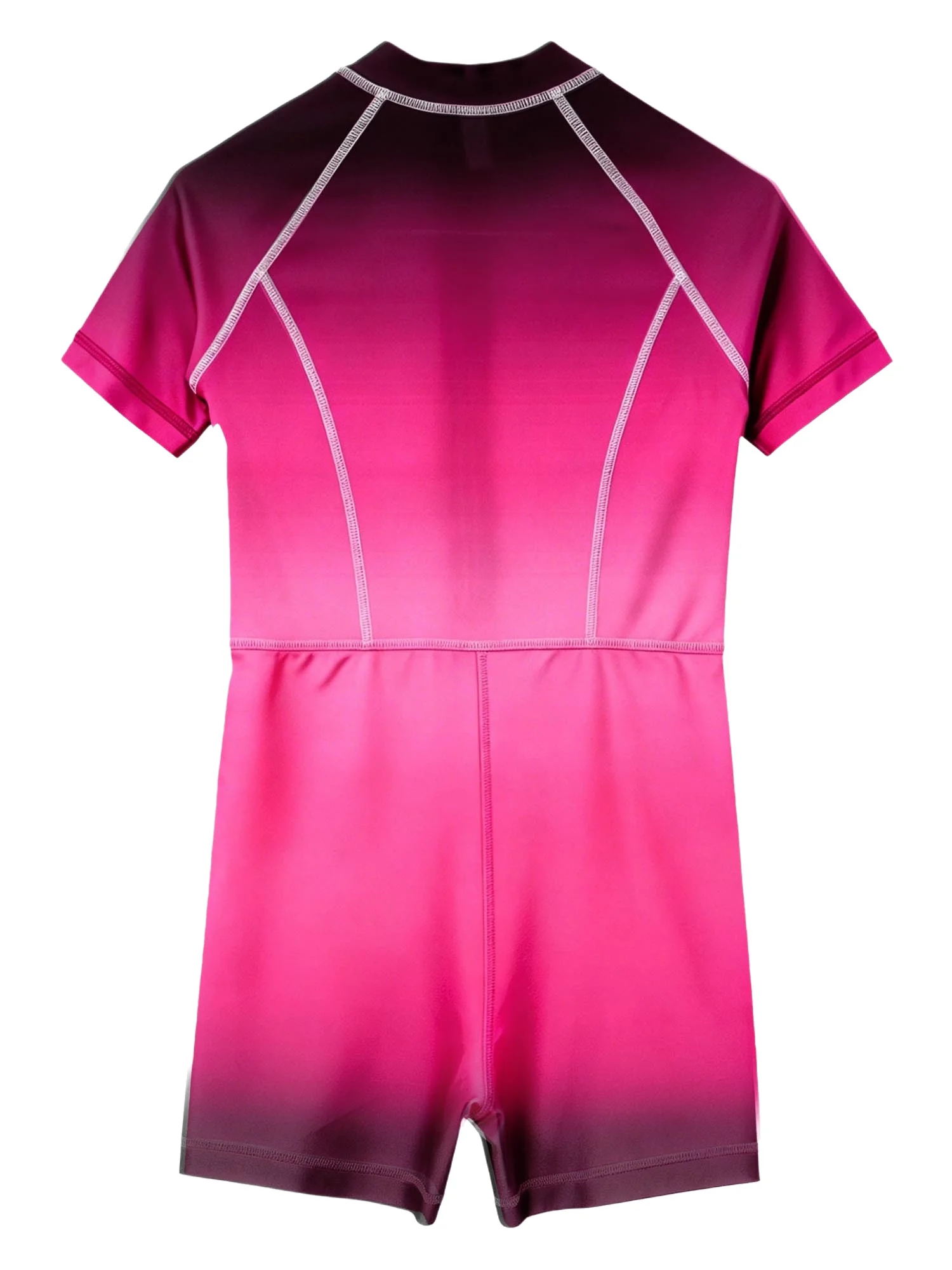 Unisex Kids Boys Girls Rash Guard Swimsuit One-piece Short Sleeve Front Zipper Swimwear for Swimming Diving Surfing
