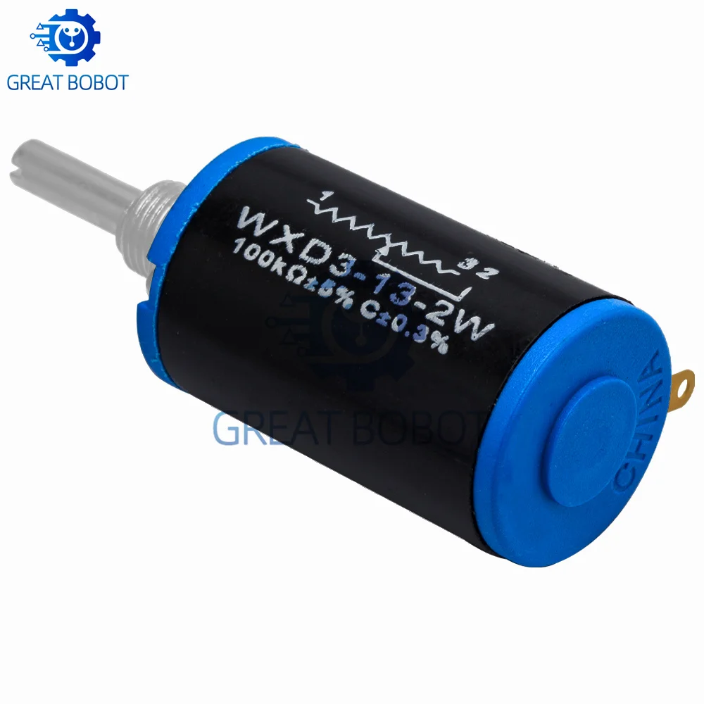 WXD3‑13 2‑Watt Wire Wound Variable Resistor 1K‑100K Ohm Potentiometer with Control Knob Assortment
