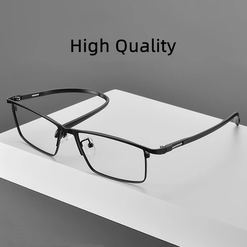 Imagen 2 del producto KOCOLIOR, gafas de lectura con montura completa de titanio antiluz azul, gafas ultraligeras para presbicia de negocios, lectores fotocromáticos