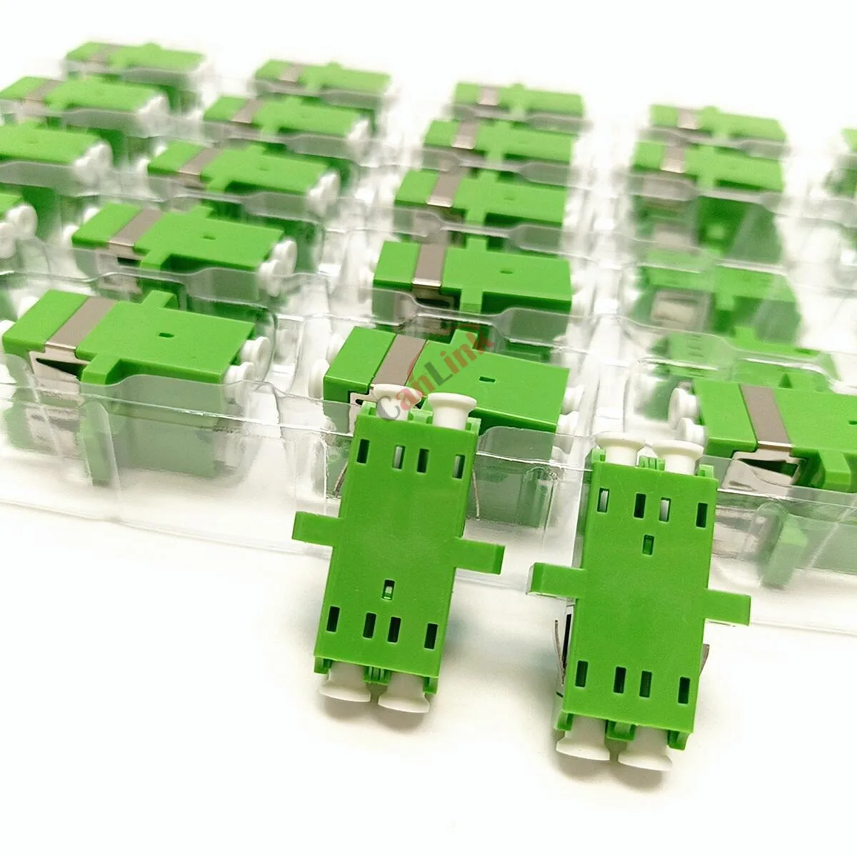 50pcs/lot Fiber Optic Connector Adapter LC/APC SM Flange Singl-emode Duplex LC-LC APC Coupler