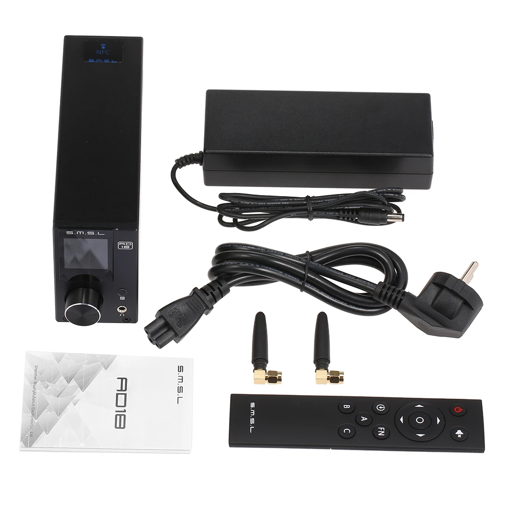 SMSL AD18 HIFI Audioversterker TAS5508C TAS5342A Chip USB Coaxiaal Optisch Bluetooth Ingang 80W/4Ω 3.5mm Klasse D Versterker
