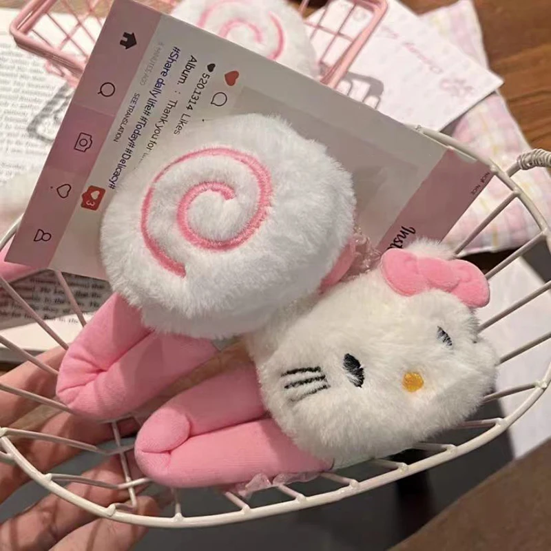 

1/2Pcs Cartoon Hello Kitty Hairpin Fashion Large Plush Hair Clip Sweet Bangs Side Clip Hair Accessories Girl Gifts