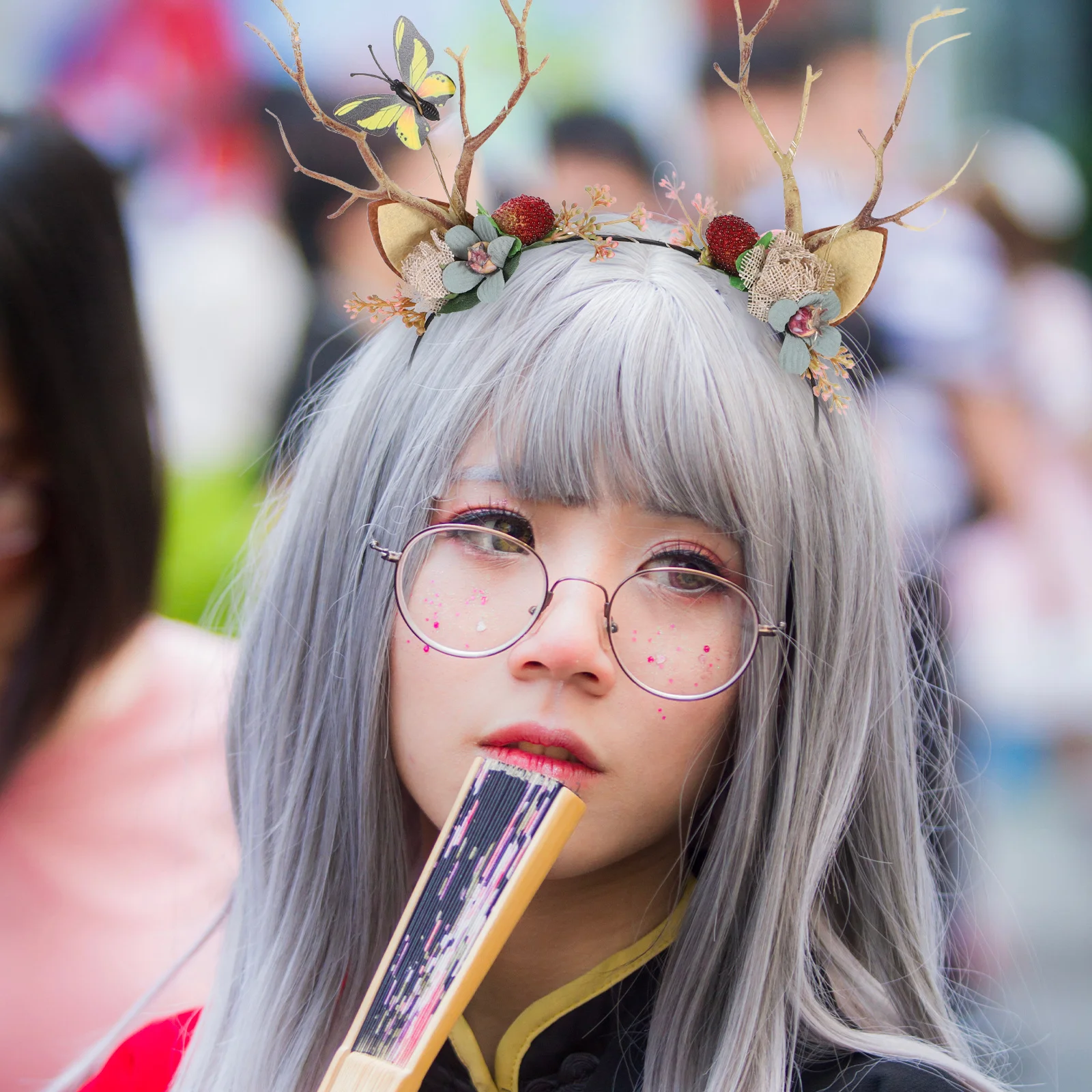 1Set Elf Oren Kroon met Takken Hoofdband Fee Cosplay Props voor Halloween Party Kostuum Accessoire Light Up Gewei Dress Up