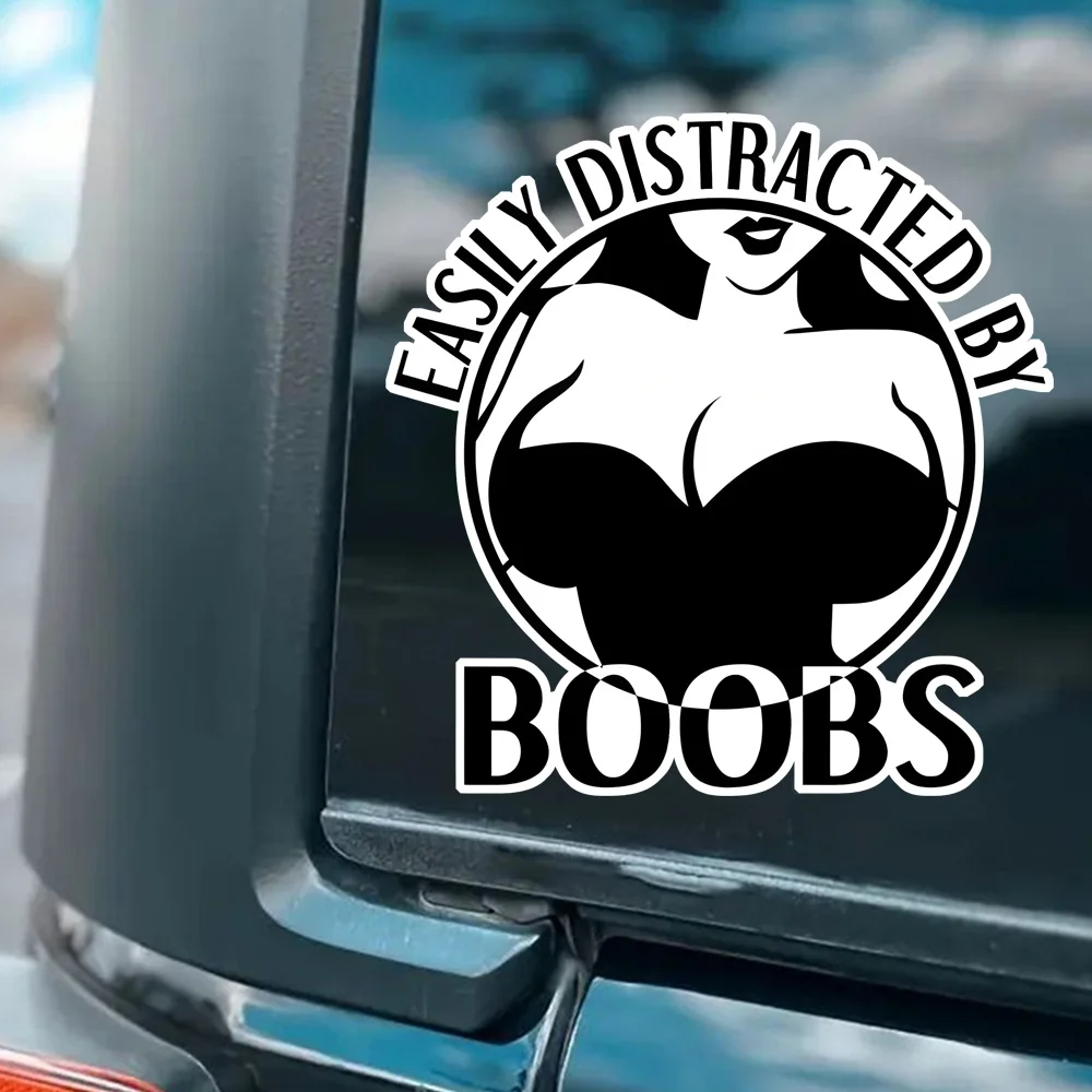 Easily Distracted by Everything Vinyl Car Sticker, Easy Application, High-quality waterproof PVC sticker