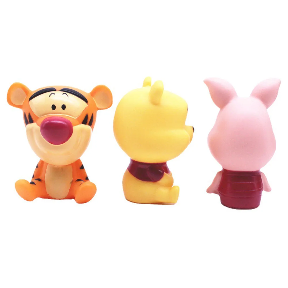 3Pcs/Lot Disney Cartoon Birthday Cake Topper Decor Cute Winnie the Pooh Pig Tigger Ornament for Party Supplies Boys Girls Gifts