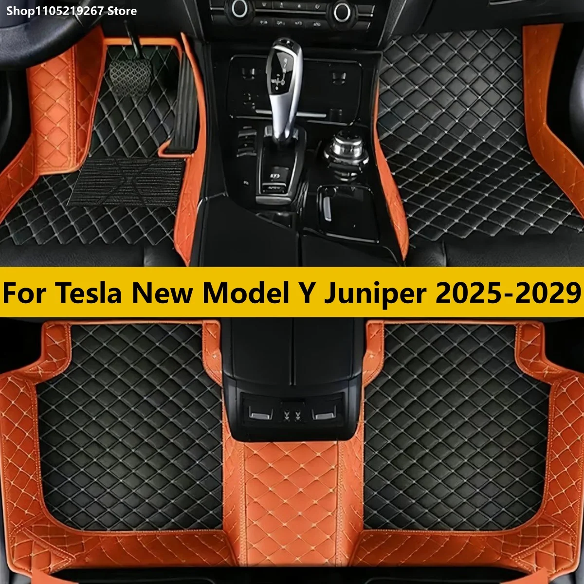 

Car Floor Mats For Tesla New Model Y Juniper 2025 2026 2027 2028 2029 Auto Accessories Full Set All Weather Cars Carpets Pads