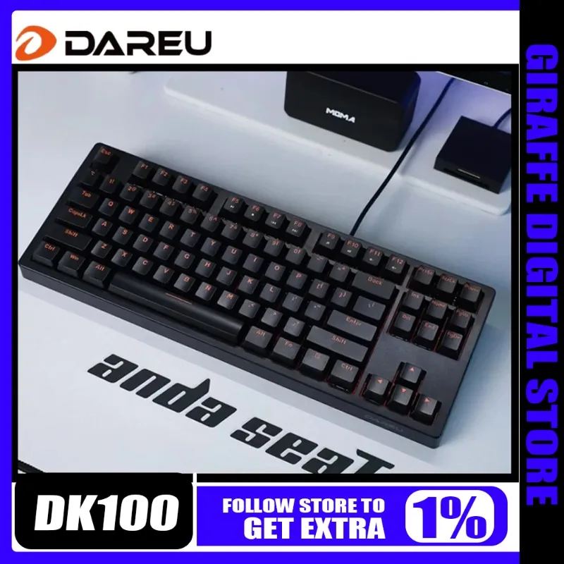 

DAREU DK100 Mechanical Keyboard 87Keys Blue Axis Black Red Axis Gaming and Esports Desktop Laptop External Keyboard Gamer Gift