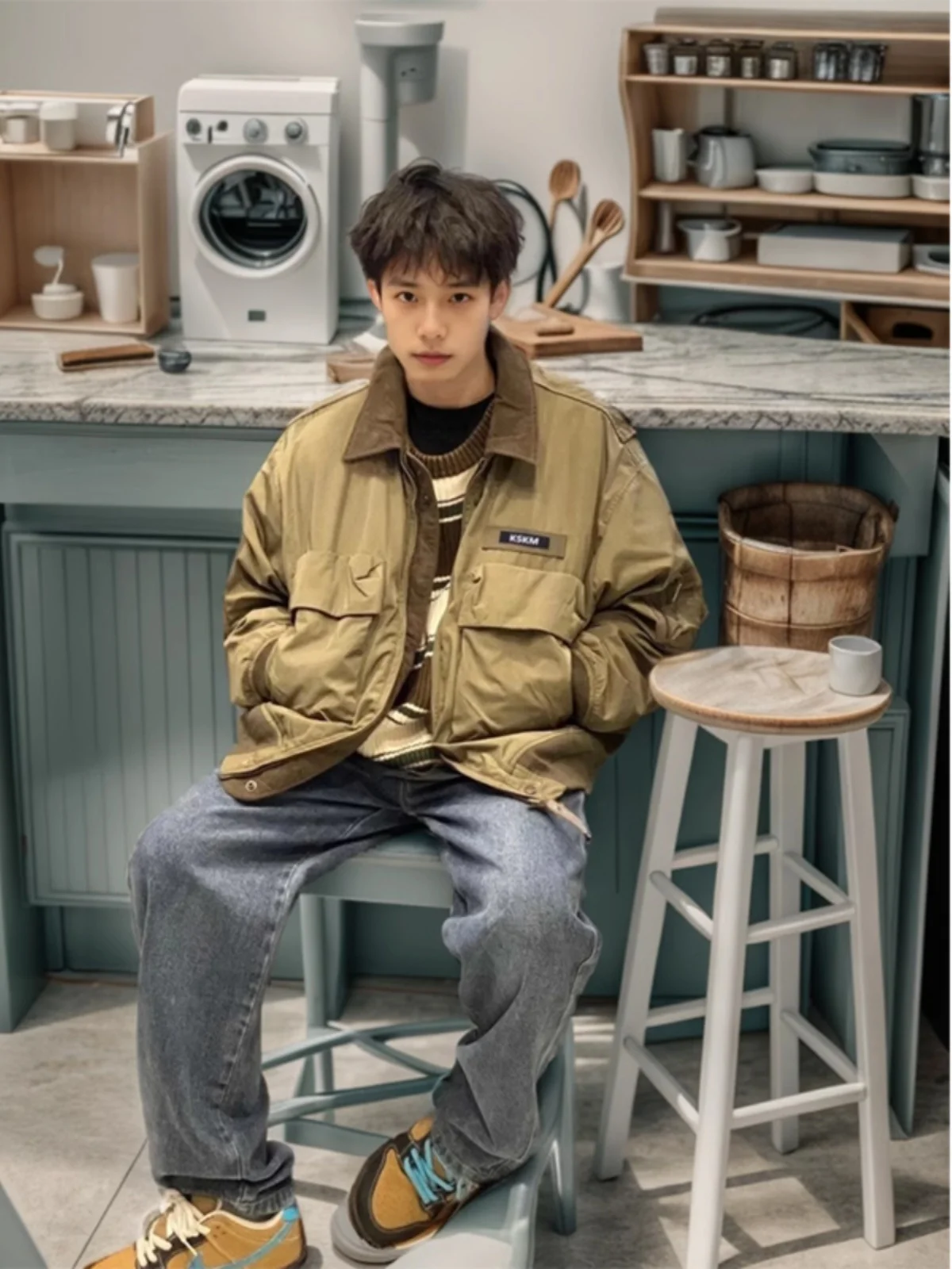 جايت بيسبول كبير الحجم للرجال والنساء لربيع وخريف 2024 جديد Sle أمريكي عتيق للصيد والطيران Jaet