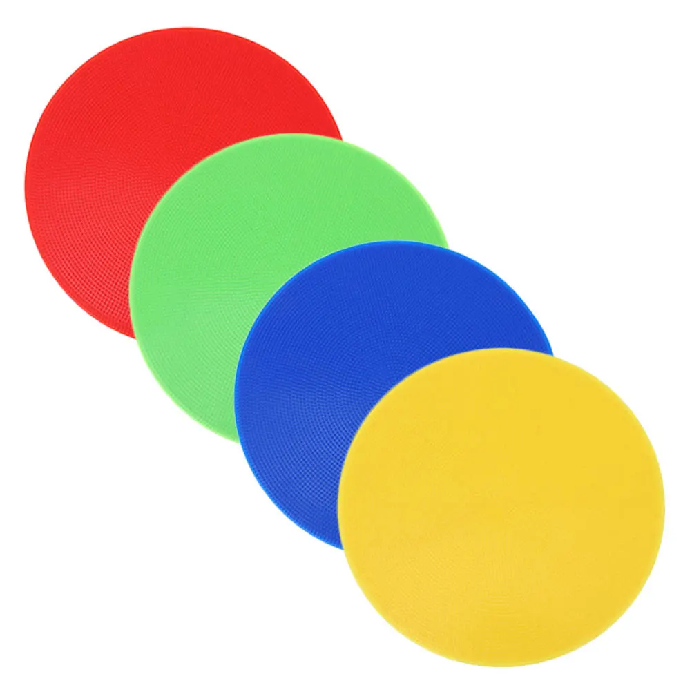 

4pcs Spot For Sports Durable Flat Design Floor Spot Maker Soccer Training Football Yard Markers Multi-Function Agility Pad