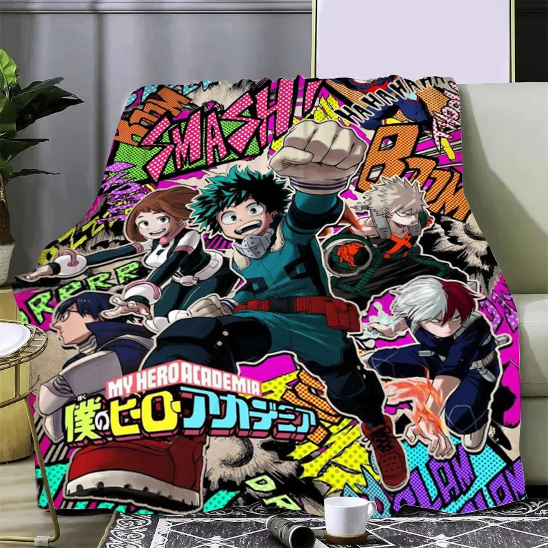 Cartoon My Hero Academia Bedruckte Decke, Picknickdecken, warme Decke, weiche und bequeme Decke, Zuhause, Reisen, Geburtstagsgeschenk