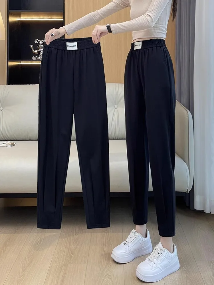 

Slimming Harlan Pants Women's Summer Thin Small Loose Casual Nine Points Suit Pants Small Foot Smoke Pipe Pants High Waist St...