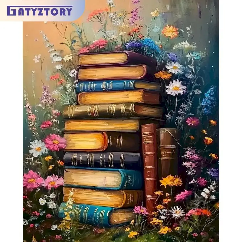 

GATYZTORY 60×75cm Painting By Numbers Book Landscape Canvas Drawing Acrylic Paints Coloring By Numbers Unique DIY Gift Home Deco