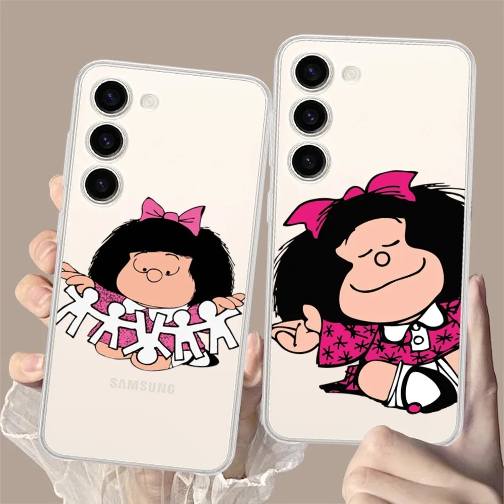 cartoon girl M-Mafalda Phone Case for Samsung Galaxy S8 8S G950F G950 A91 A80 A73 5G A72