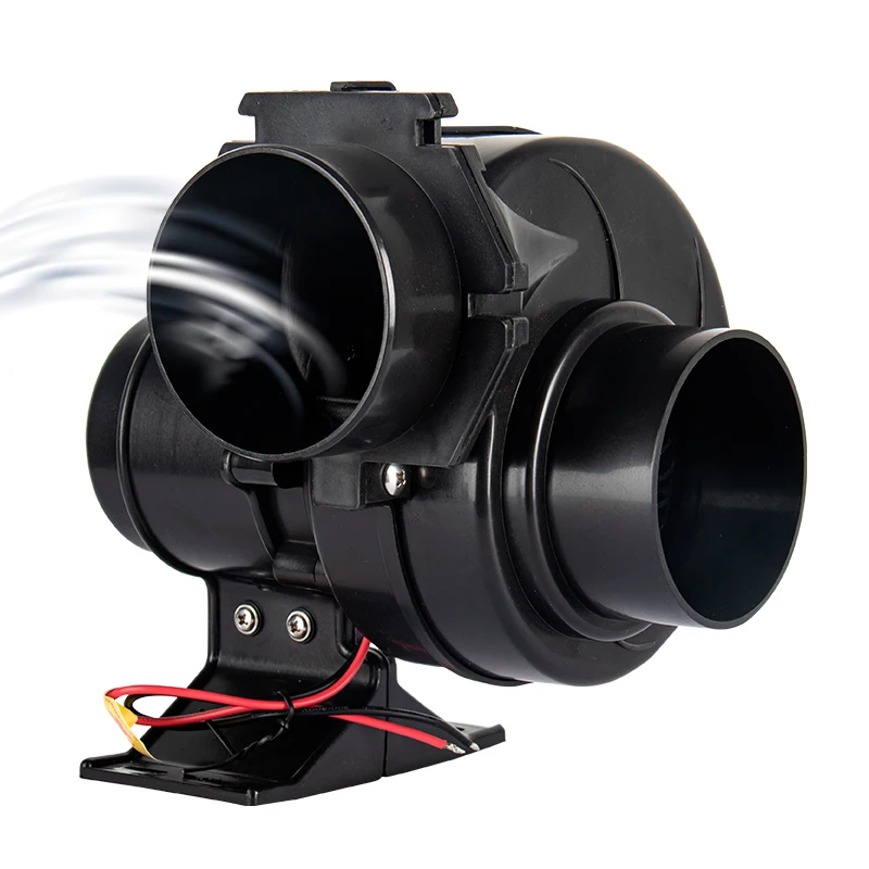 Marine Inline Blower Fan 12V 24V Boat Bilge Air Blower Ventilation Fan High Airflow Snail Type Exhaust Fan for Boat Engine Yacht
