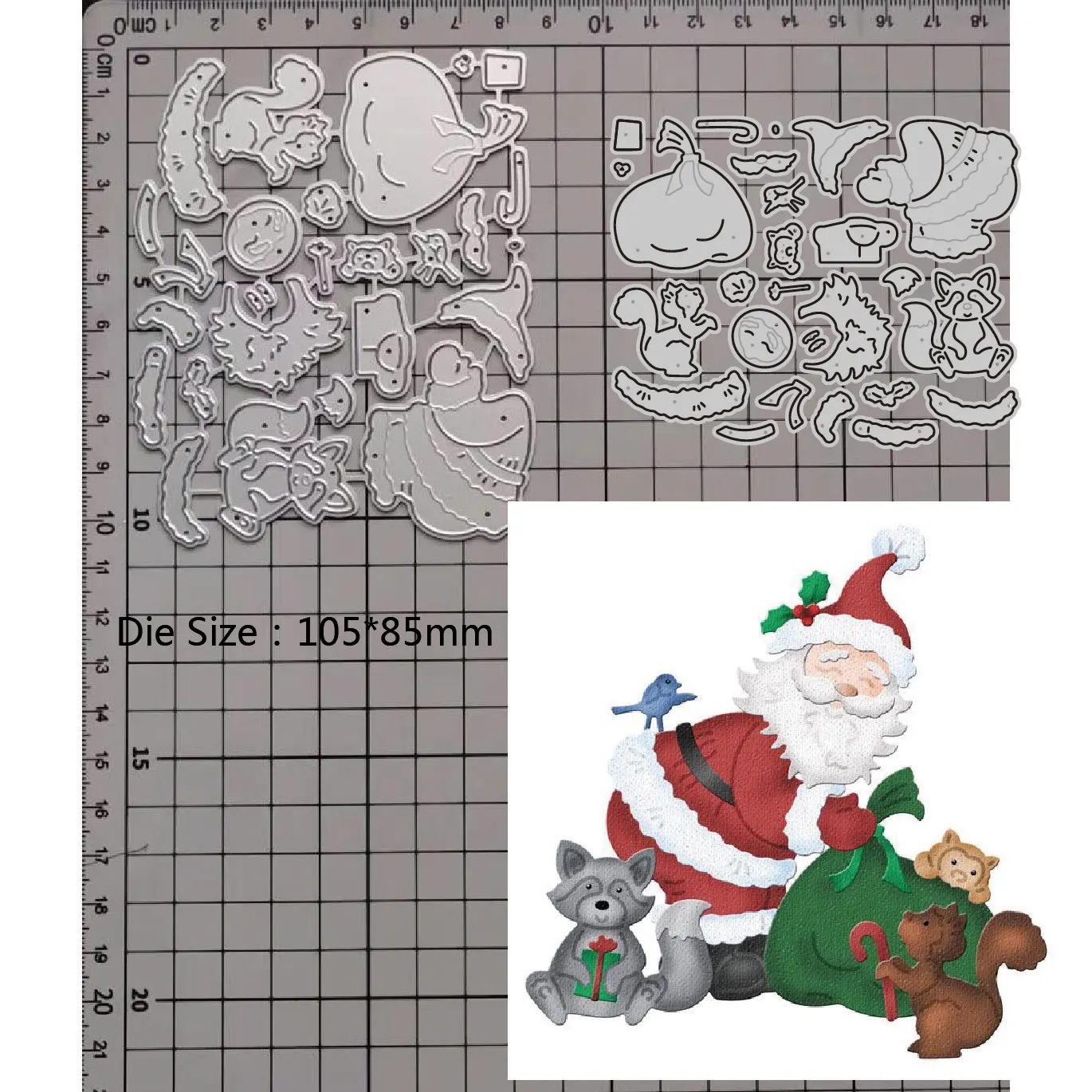 2023 New Metal Cutting Dies Santa Claus Squirrel Gift DIY Scrapbook Paper Craft Knife Mould Blade Punch Stencils Dies