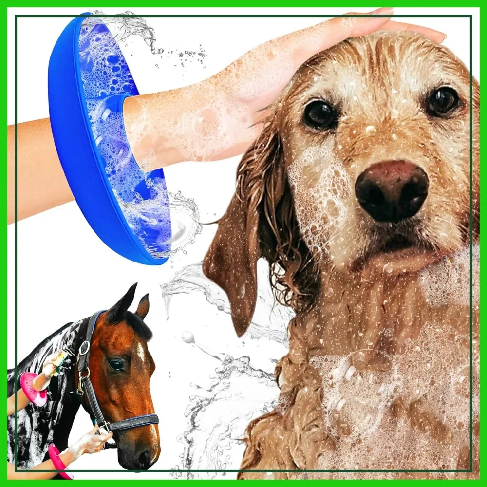 

Pet Bathing Tool for Dog Shower and Bathtub - Grooming Supplies with Drip Catcher Cuffs - Protective Washing Tool 2 Set