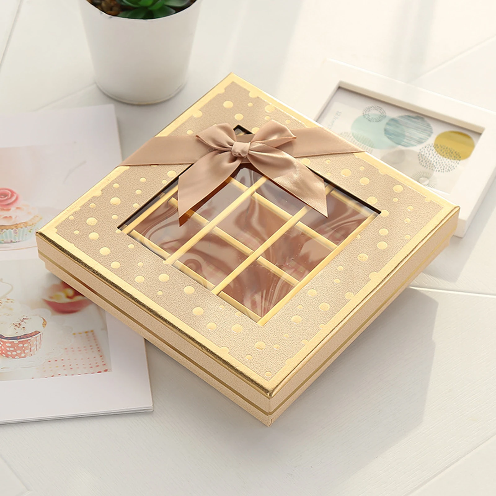 9/25 Grids Chocolate Display Box Trendy Candy Box for Wedding Holiday Valentines Day Christmas  Party Supplies