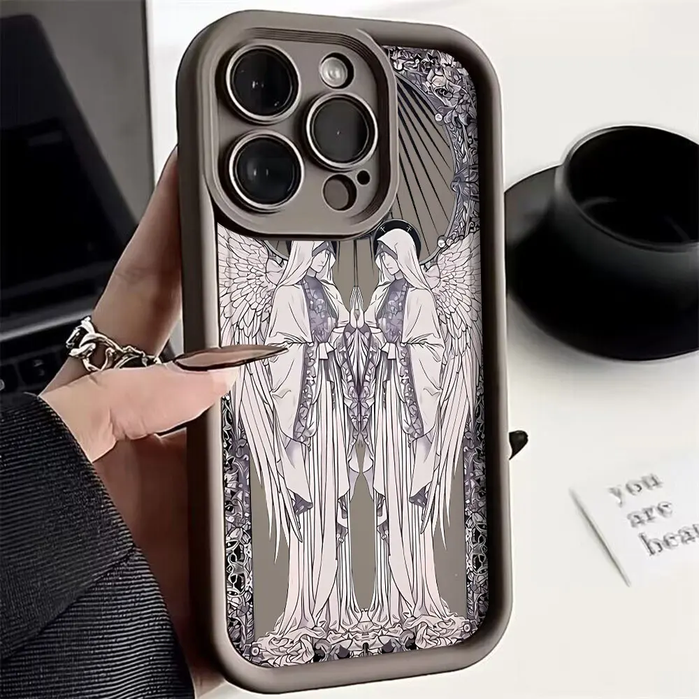 Original Retro Cupid Angel Luxury Phone Case For Xiaomi Redmi K30 K40 K50 A1 A3 Note 8 9 10 11 12 12S 13 Pro Plus 4G 5G Cover